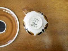Vintage cup and saucer produced by Boch La Louvière