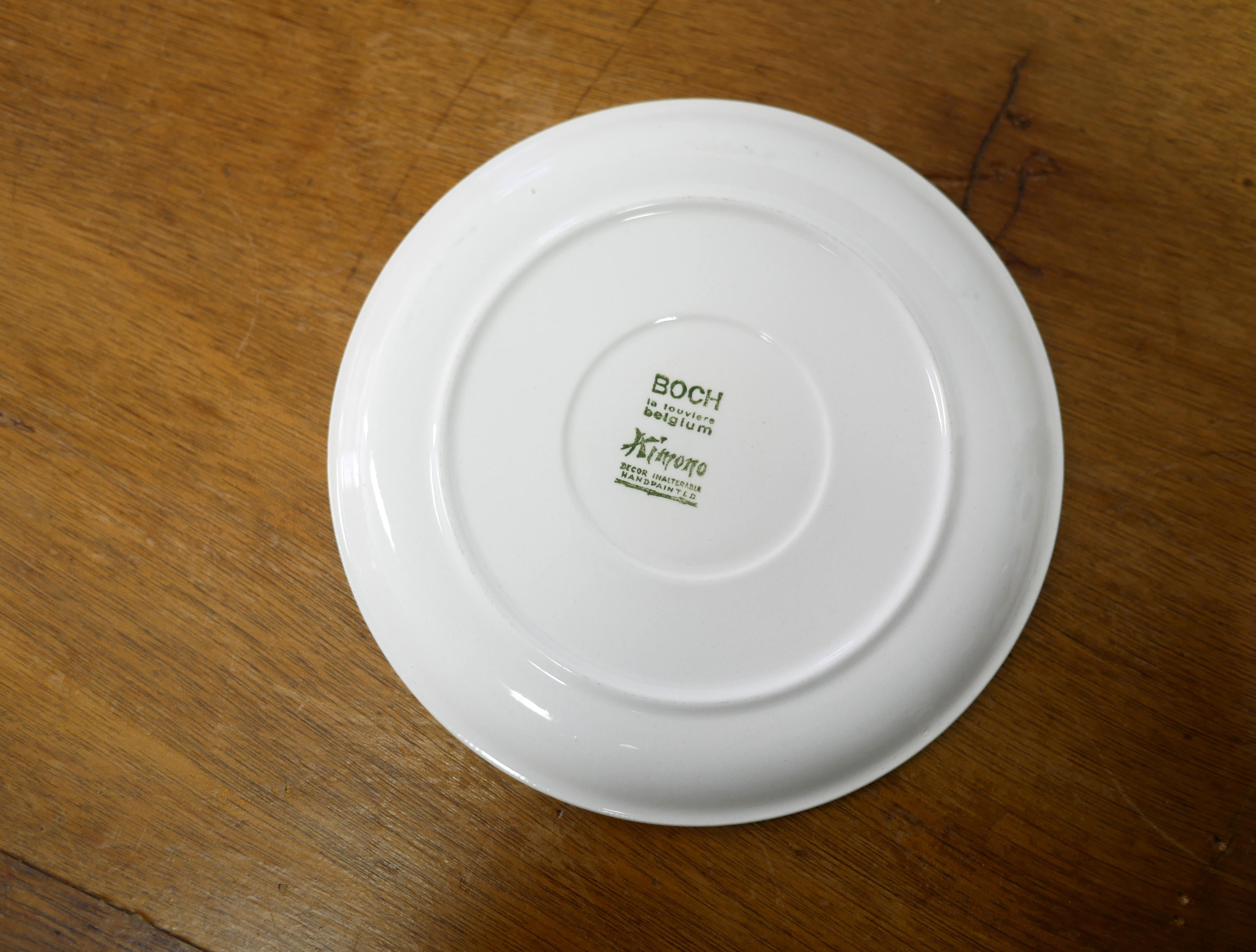Taza y platillo vintage fabricados por Boch La Louvière siglo XX en venta