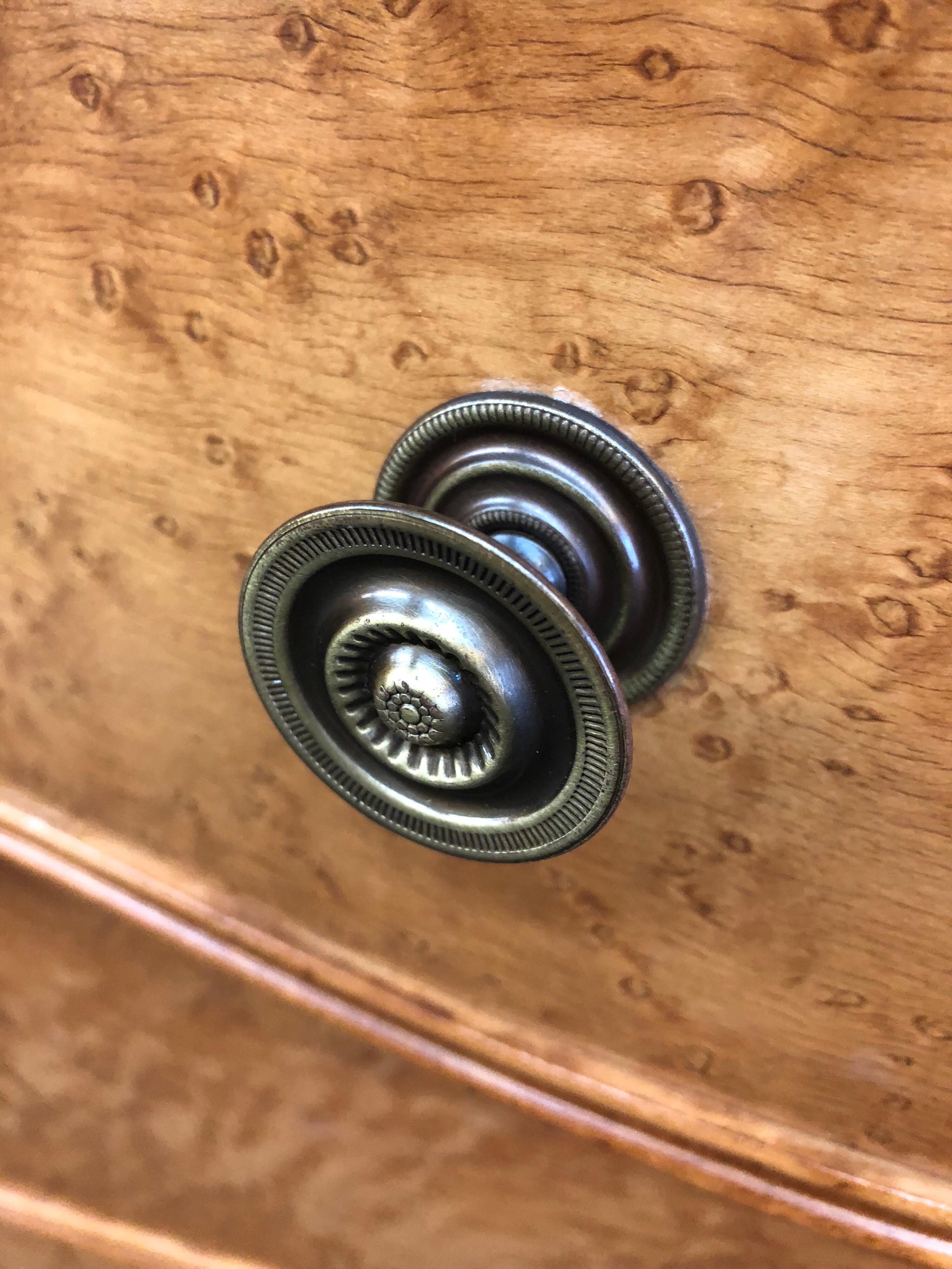 Early 20th Century Vintage Curly Maple Dresser and Mirror For Sale