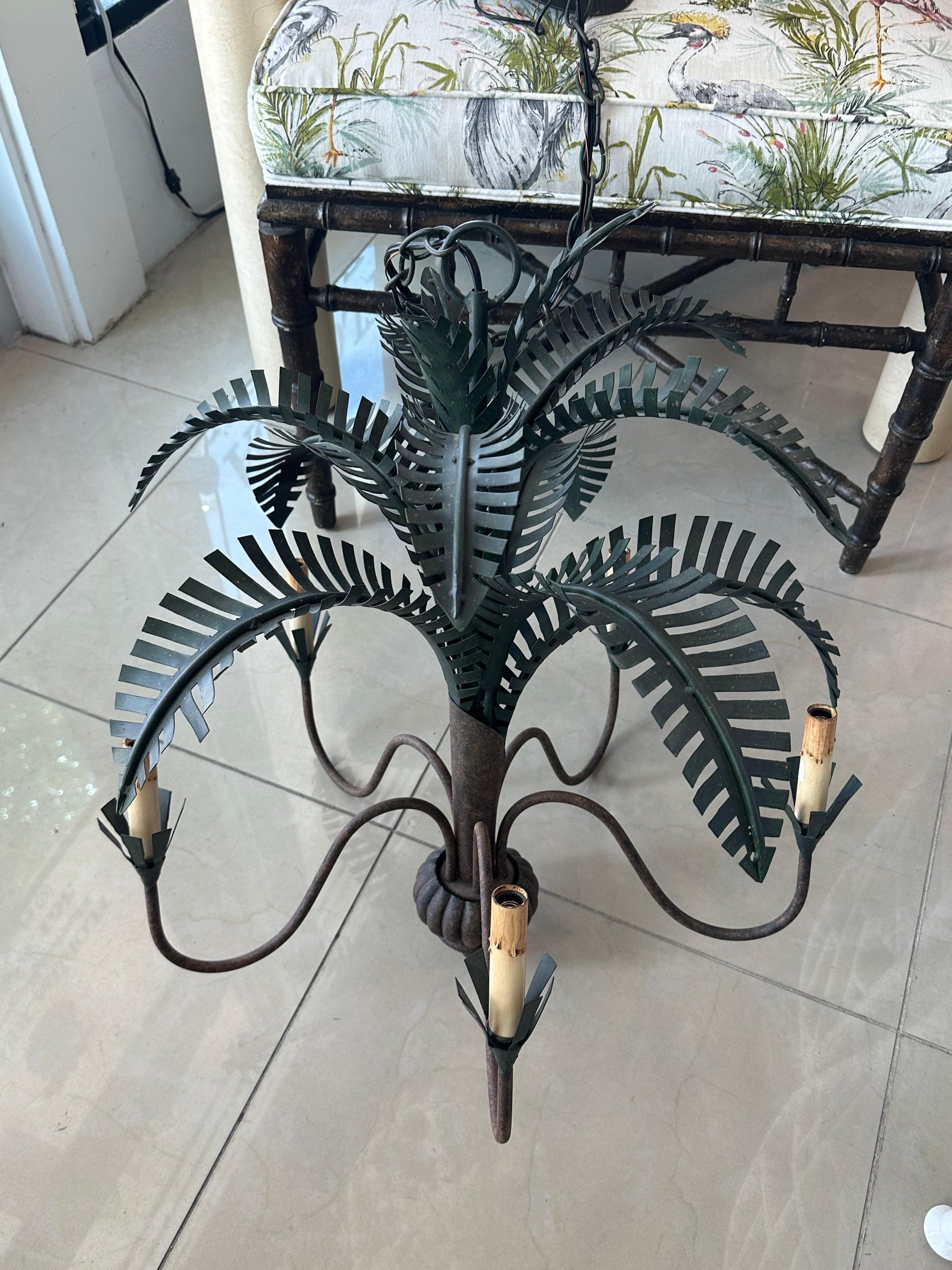 metal palm tree leaves