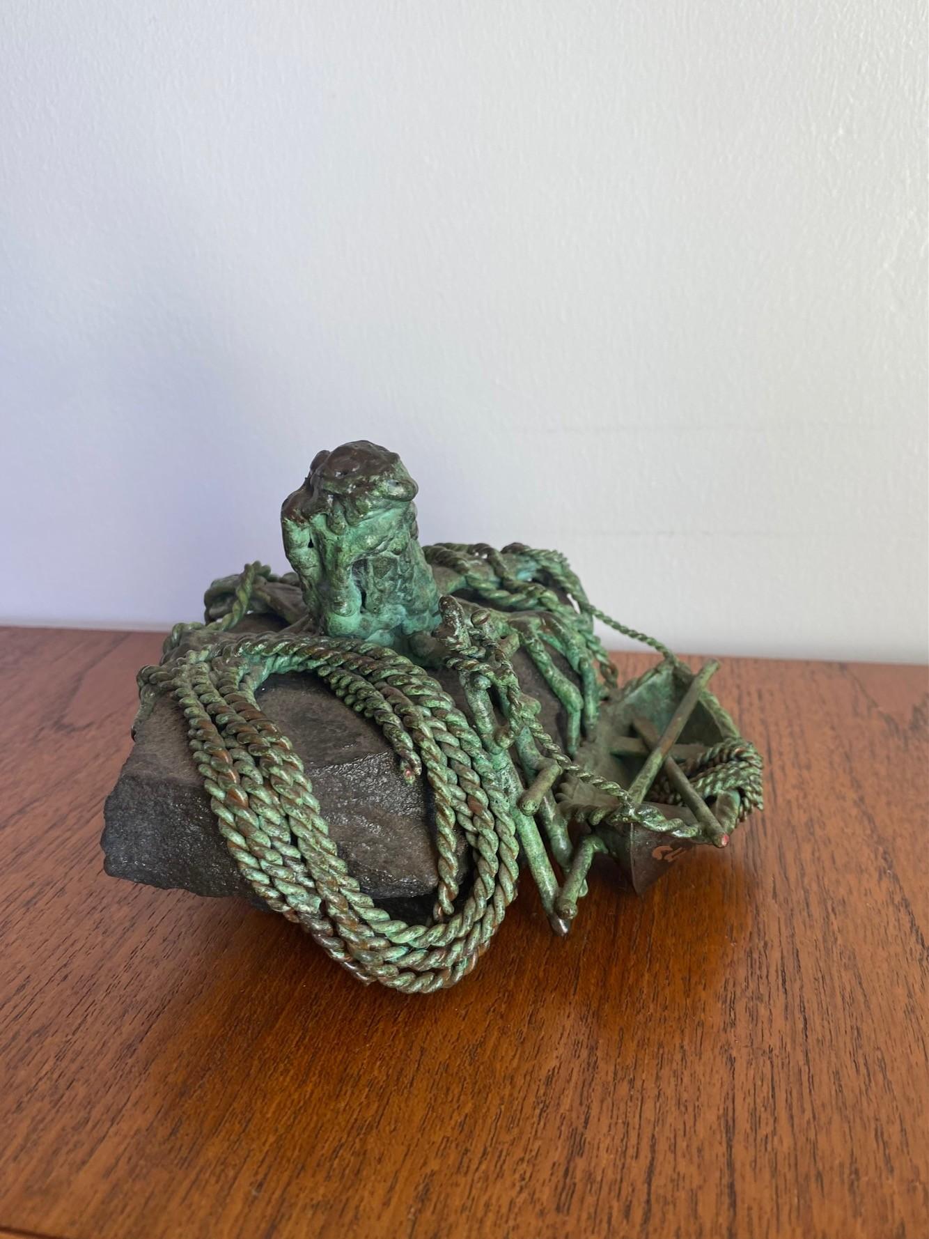Americano Scultura marittima d'epoca in rame e bronzo di Curtis Clawson in vendita