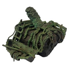 Sculpture maritime vintage Curtis Clawson en bronze cuivré