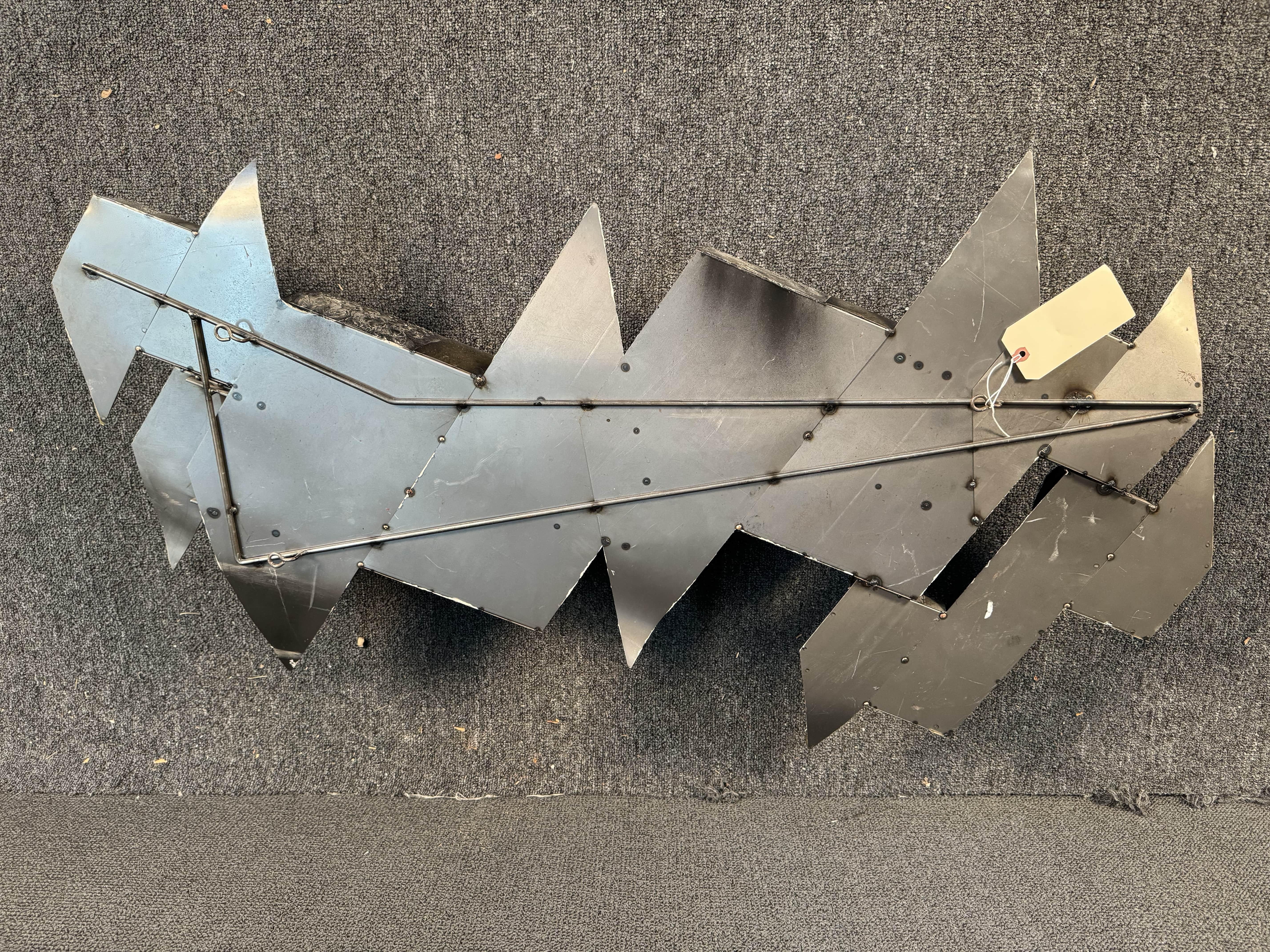 Vintage Curtis Jere Black Brutalist Wall Art Sculpture For Sale 3