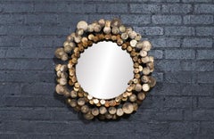 Vintage Curtis Jere "Cloud" Brass Mirror for Artisan House, Signed