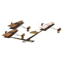 Vintage Curtis Jere Copper Metal Brutalist Airplane Large Wall Sculpture