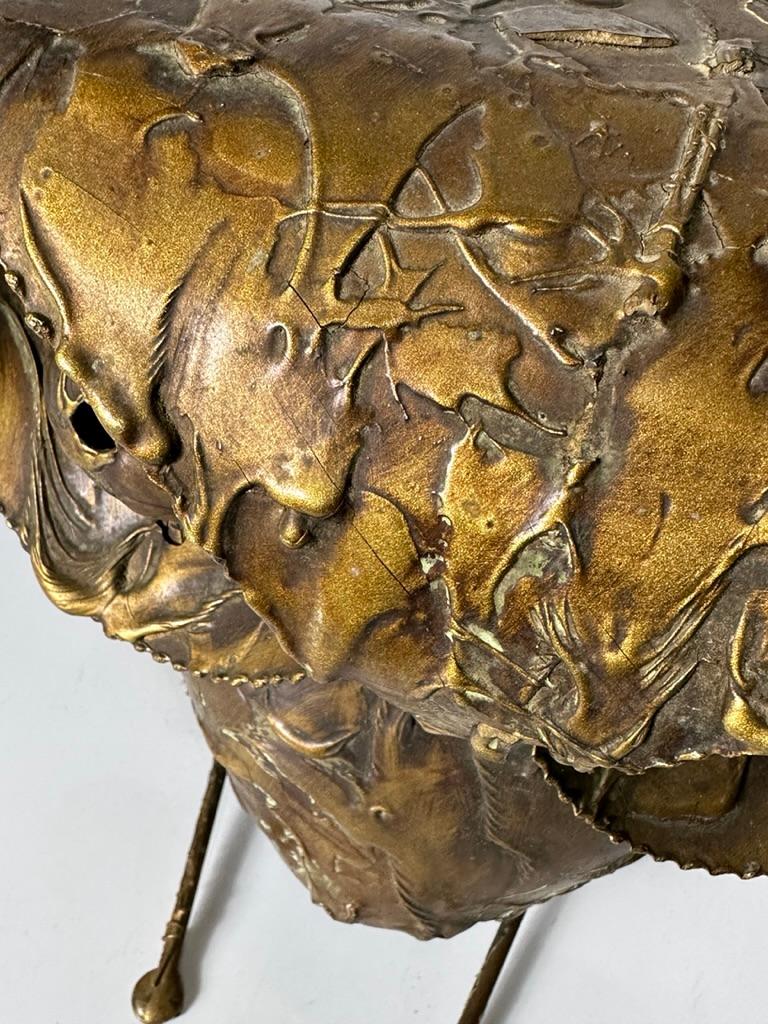 Vintage Curtis Jere Large Brutalist Brass Owl Sculpture Mid Century Modern 1960s For Sale 4