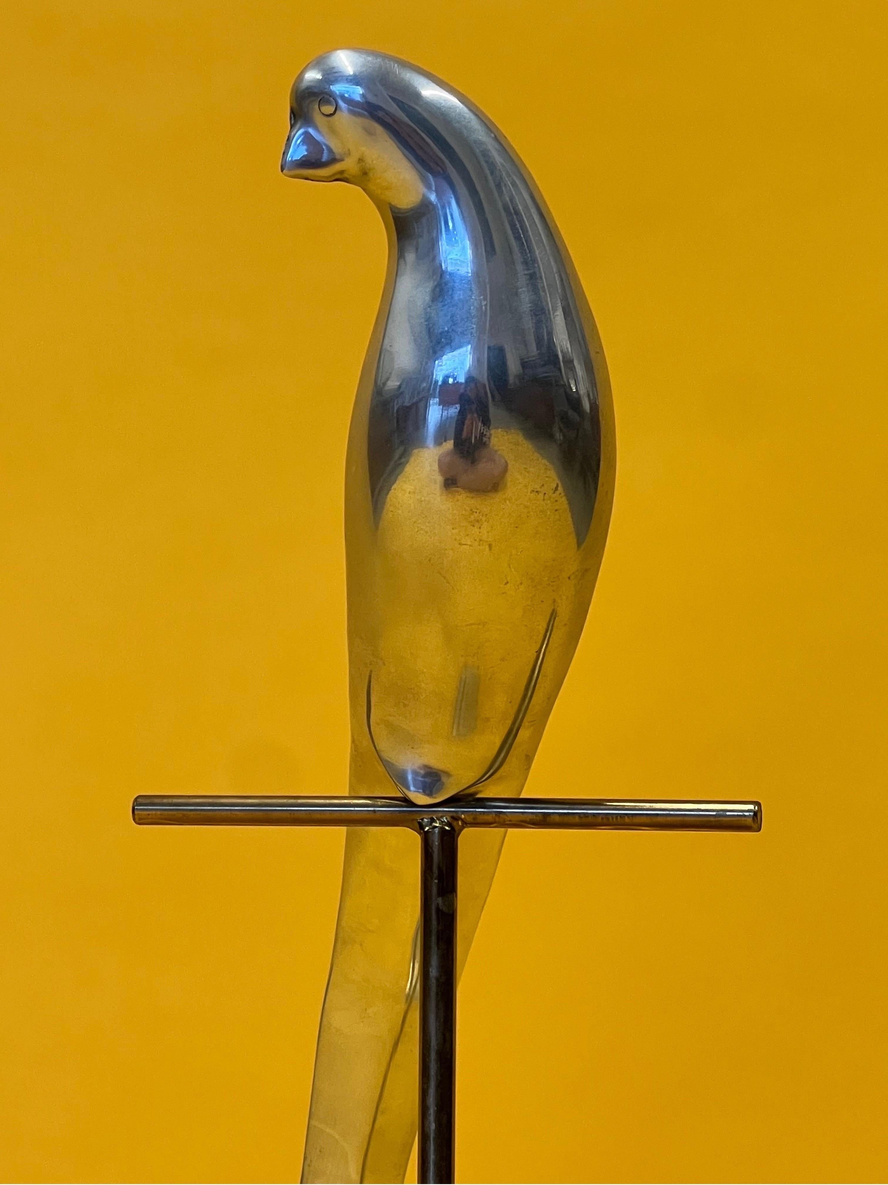 Fin du 20e siècle Sculpture de perroquet vintage Curtis Jere en vente