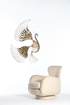 Peacock Wall Sculpture by Curtis Jere