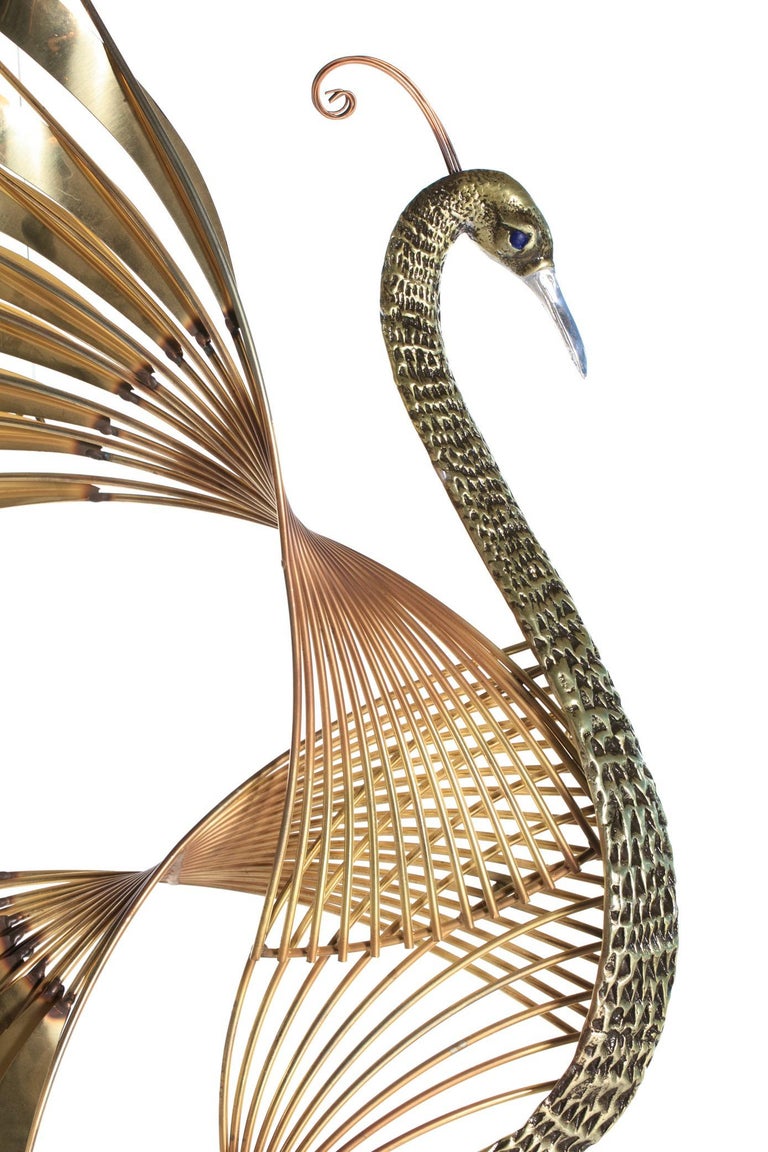 Peacock Wall Sculpture by Curtis Jere at 1stDibs