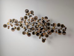 Vintage Curtis Jere Raindrops Wall Sculpture
