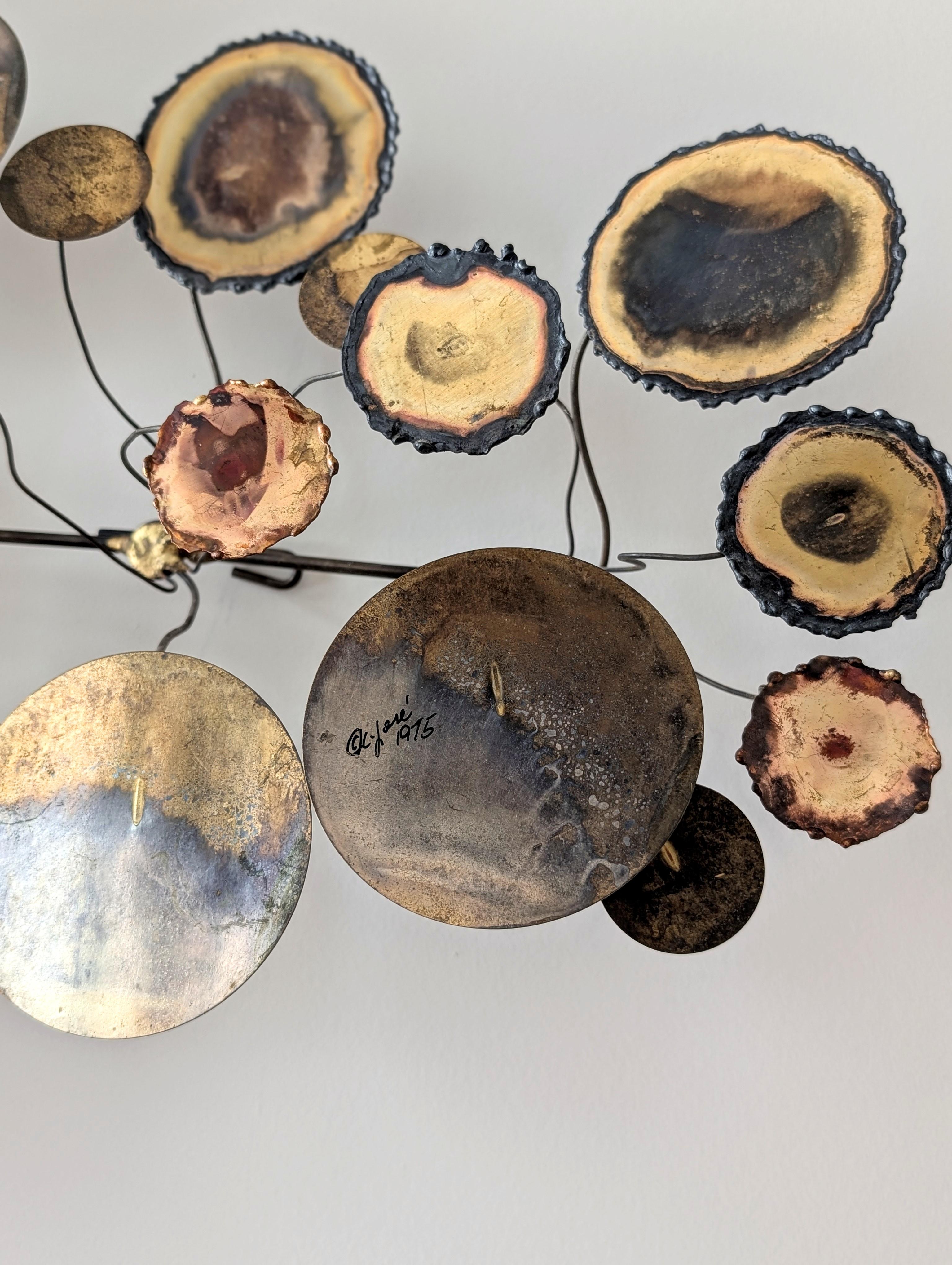 Vintage Curtis Jere Regentropfen Wandskulptur (Nordamerikanisch) im Angebot