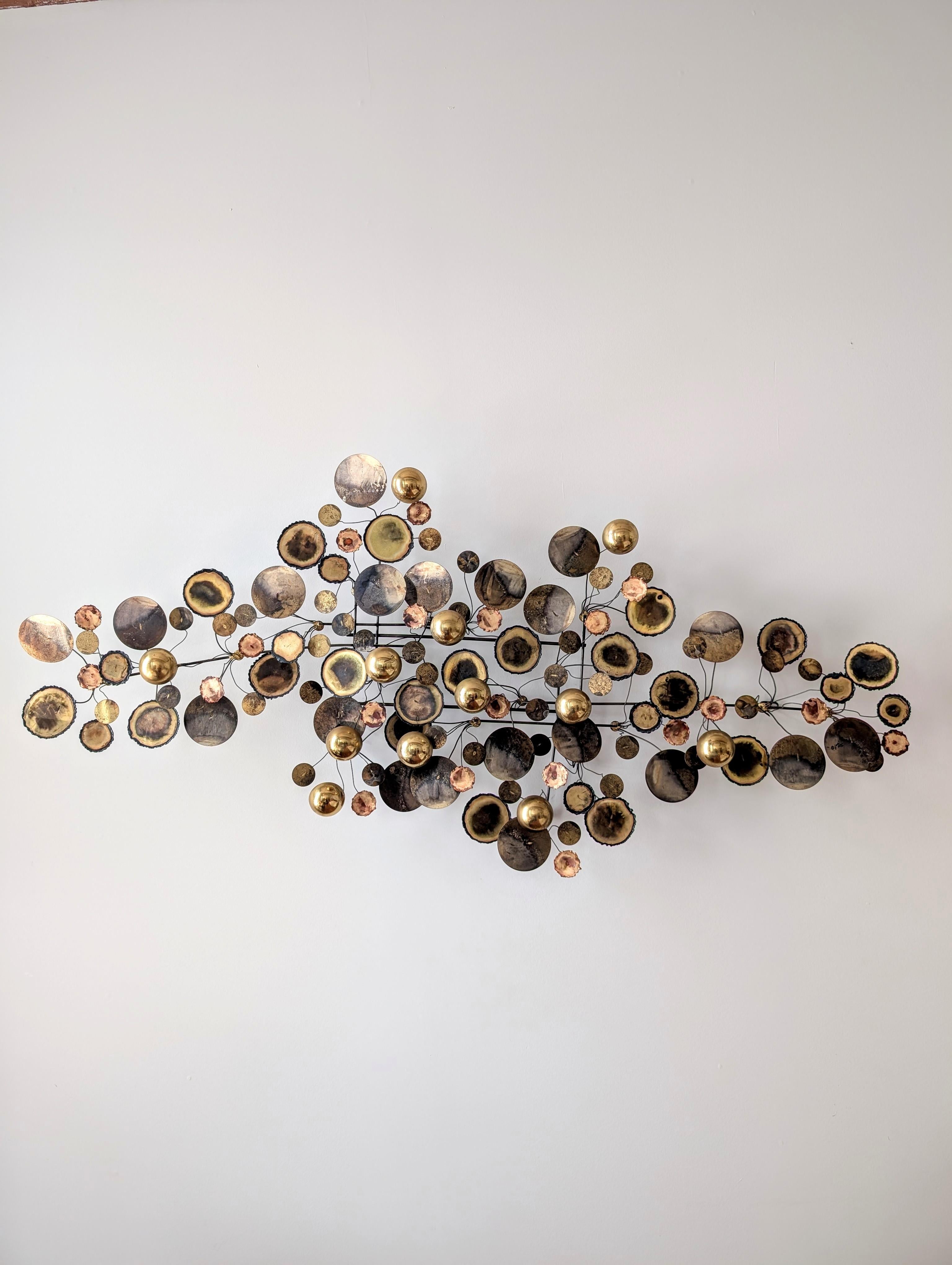 Vintage Curtis Jere Regentropfen Wandskulptur im Angebot 2