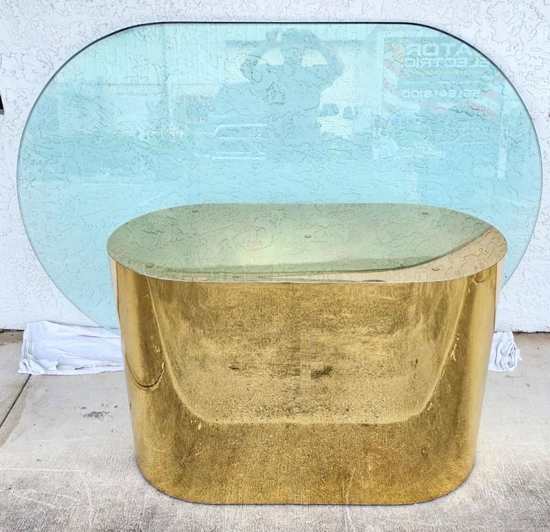 Mid-Century Modern Vintage Curtis Jere Style Brass Dining Table For Sale