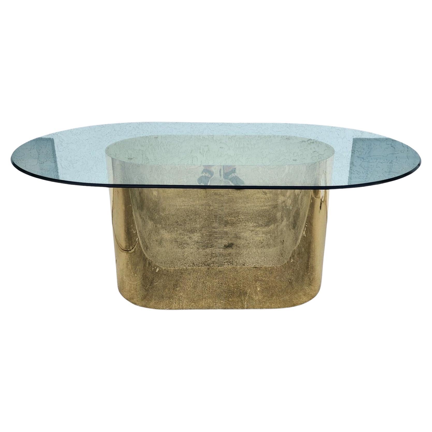 Vintage Curtis Jere Style Brass Dining Table