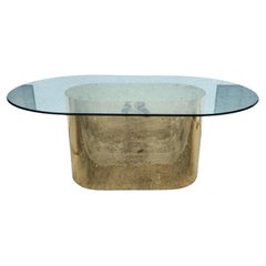 Retro Curtis Jere Style Brass Dining Table