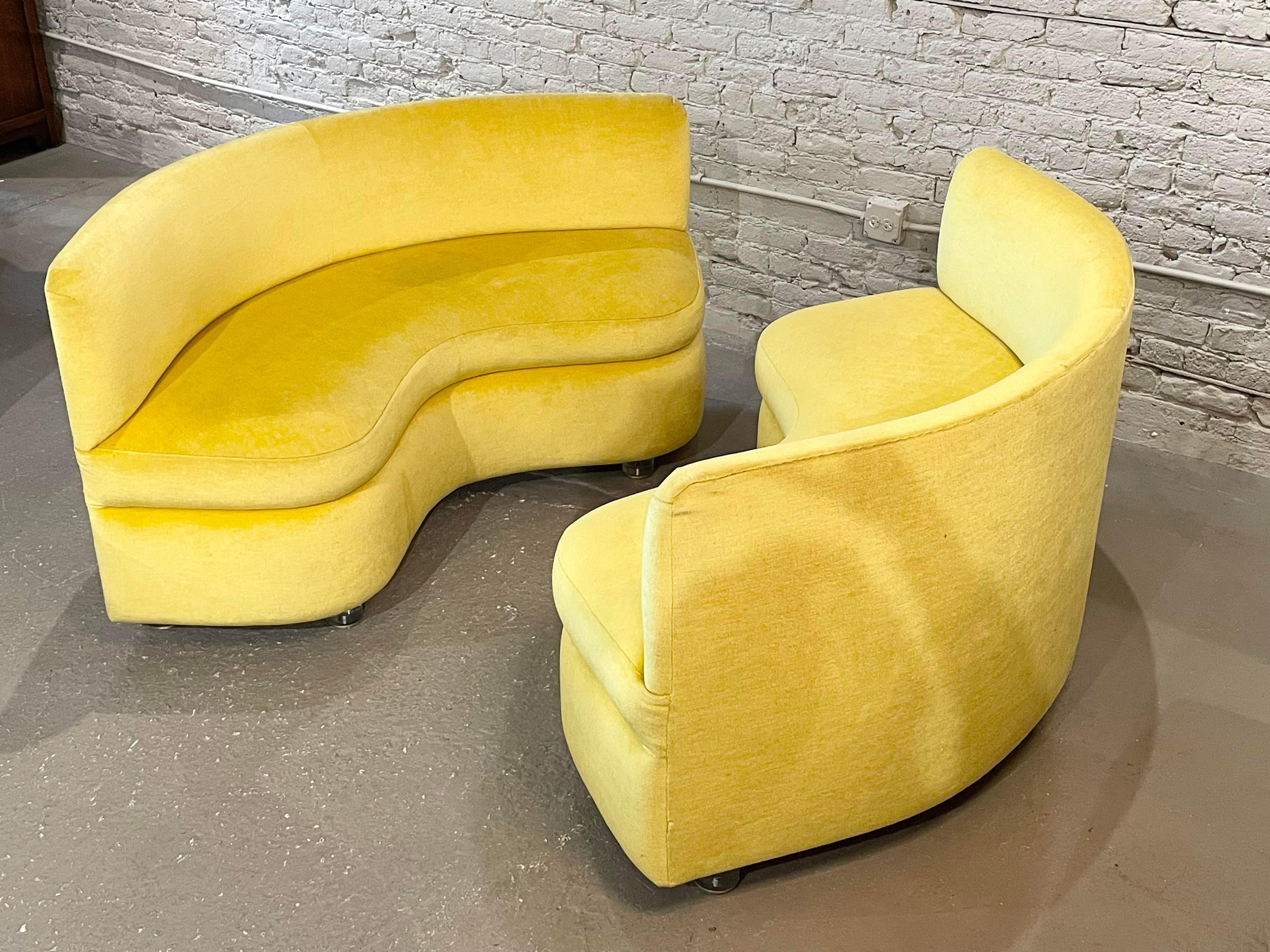 Vintage Curve Loveseats Banquette Sofas - only one available  7