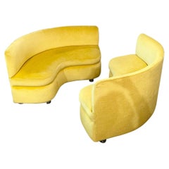 Retro Curve Loveseats Banquette Sofas - only one available 