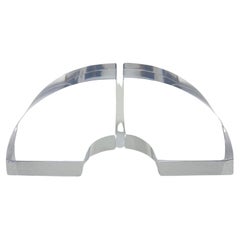 Vintage Curved Astrolite Lucite Bookends by Ritts Co. of Los Angeles