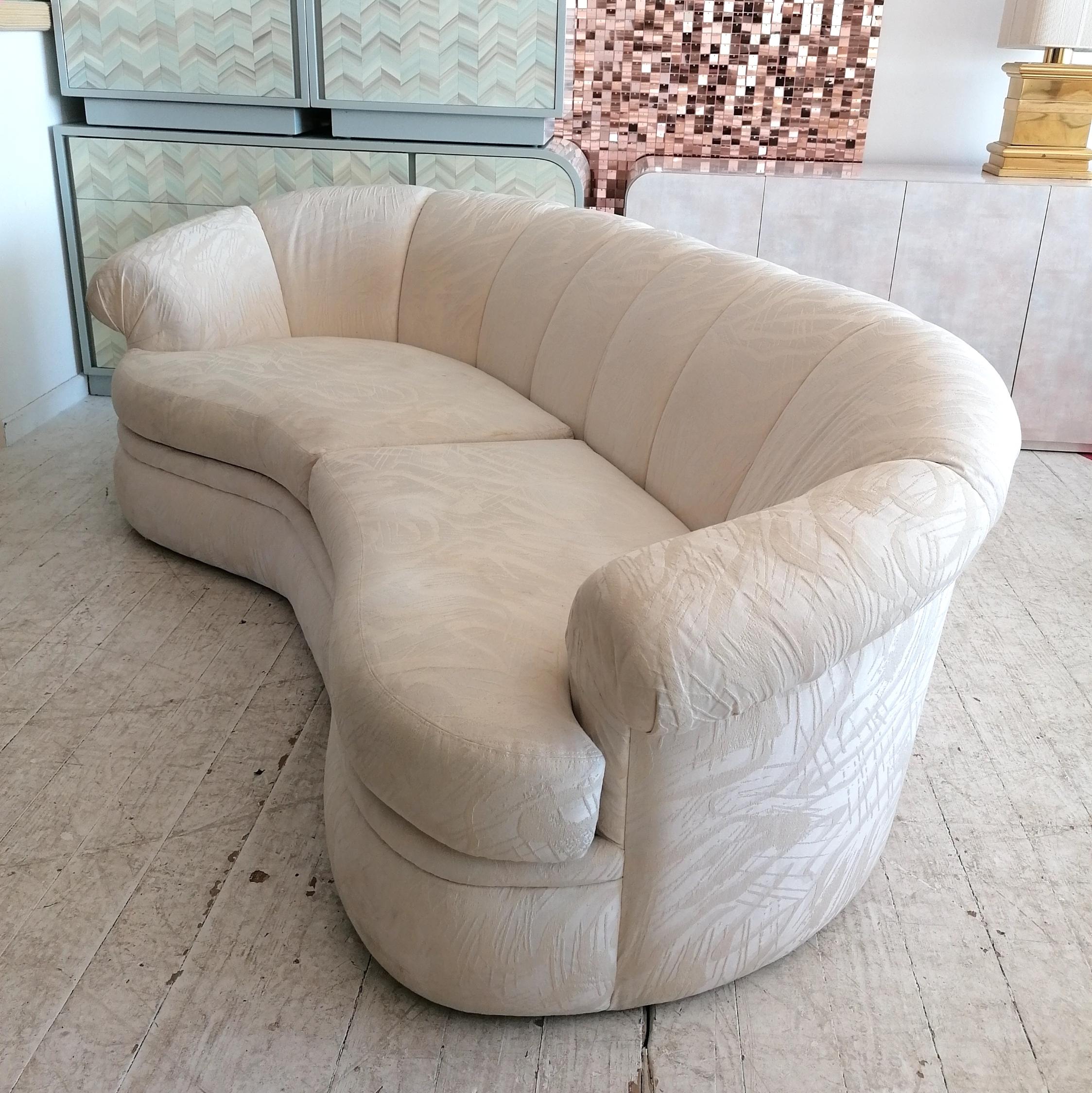 vintage curved sofa
