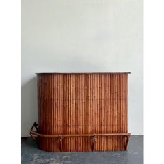 Vintage Curved Bamboo Tiki Bar