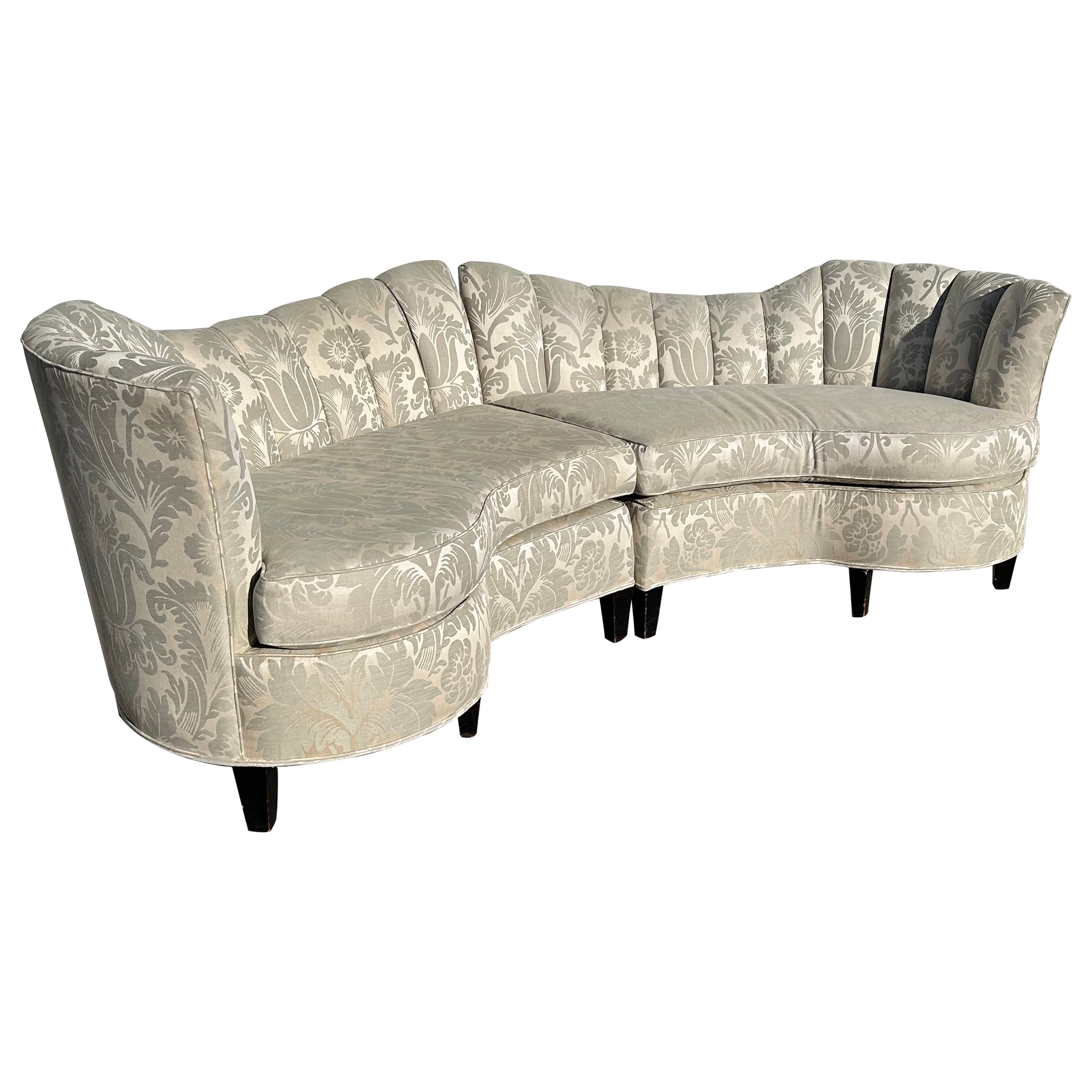 2teiliges Sofa-Sofa aus geschwungener Banana im modernen dänischen Stil im Angebot