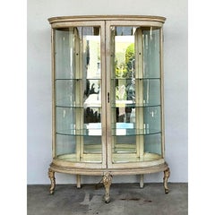 Vintage Curved Glass Display Cabinet
