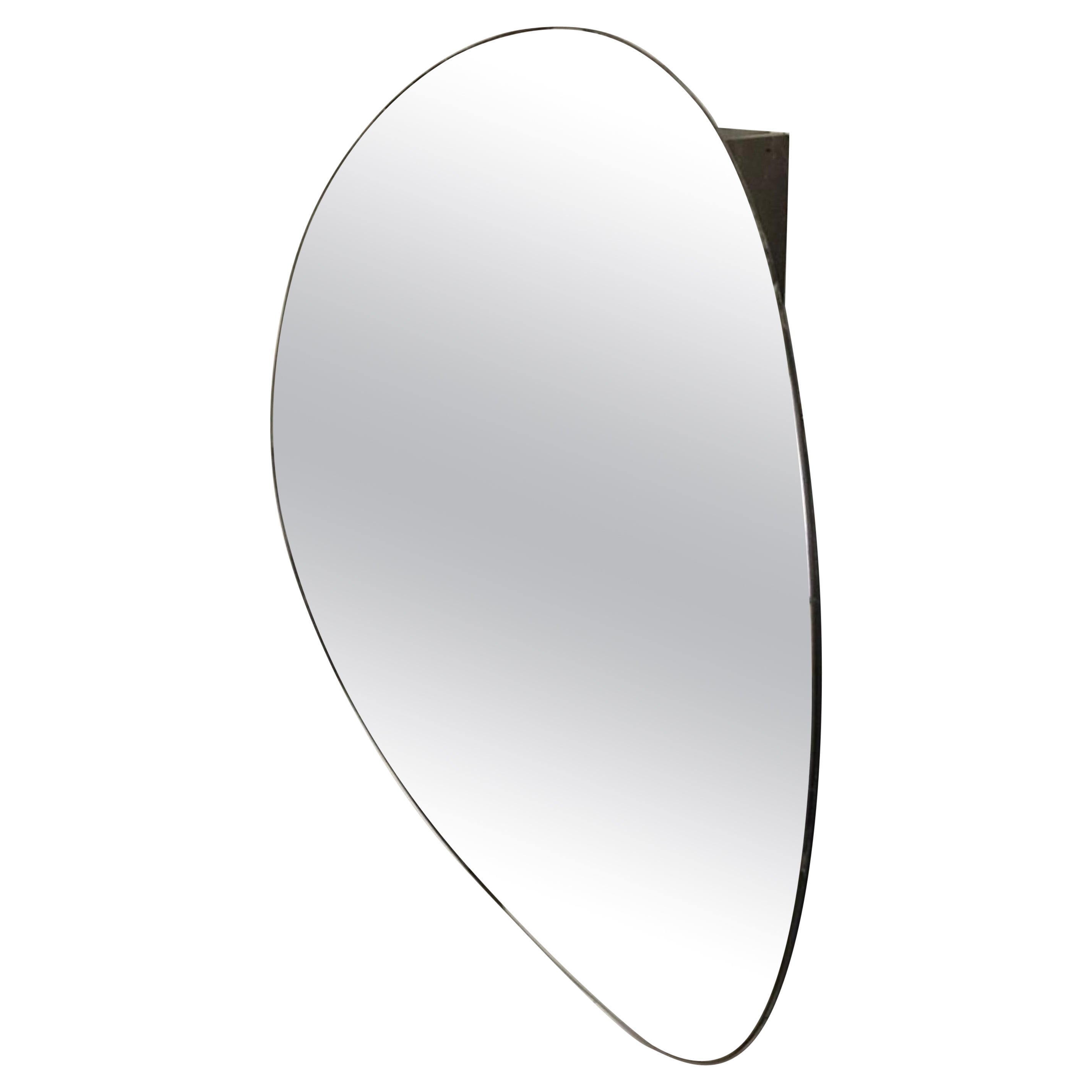 Specchio rotondo in vetro curvato vintage, Vintage By 1970 in vendita