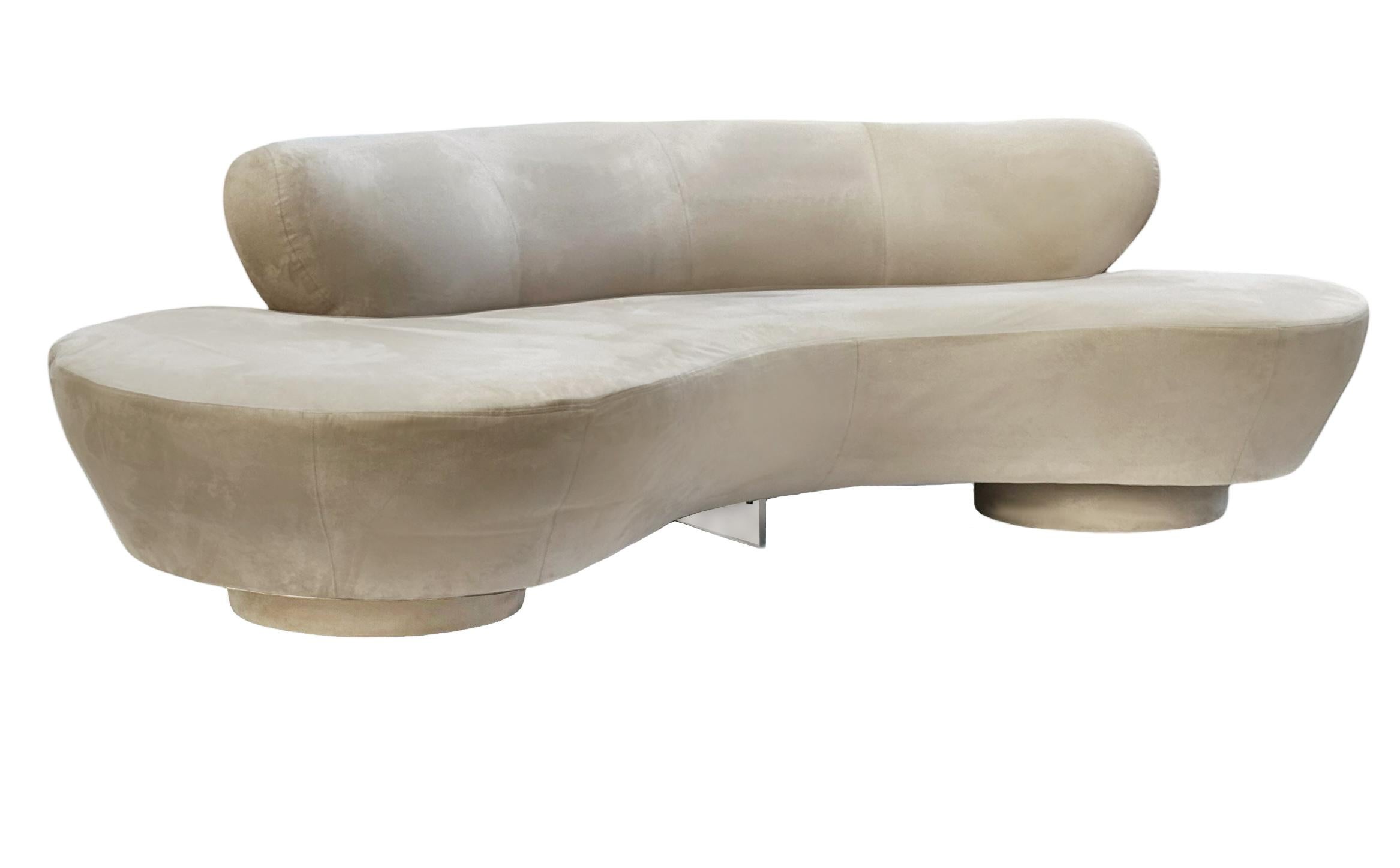 Sofá Serpentina Curvo Vintage de Vladimir Kagan para Directional c. Años 80 Moderno de mediados de siglo en venta