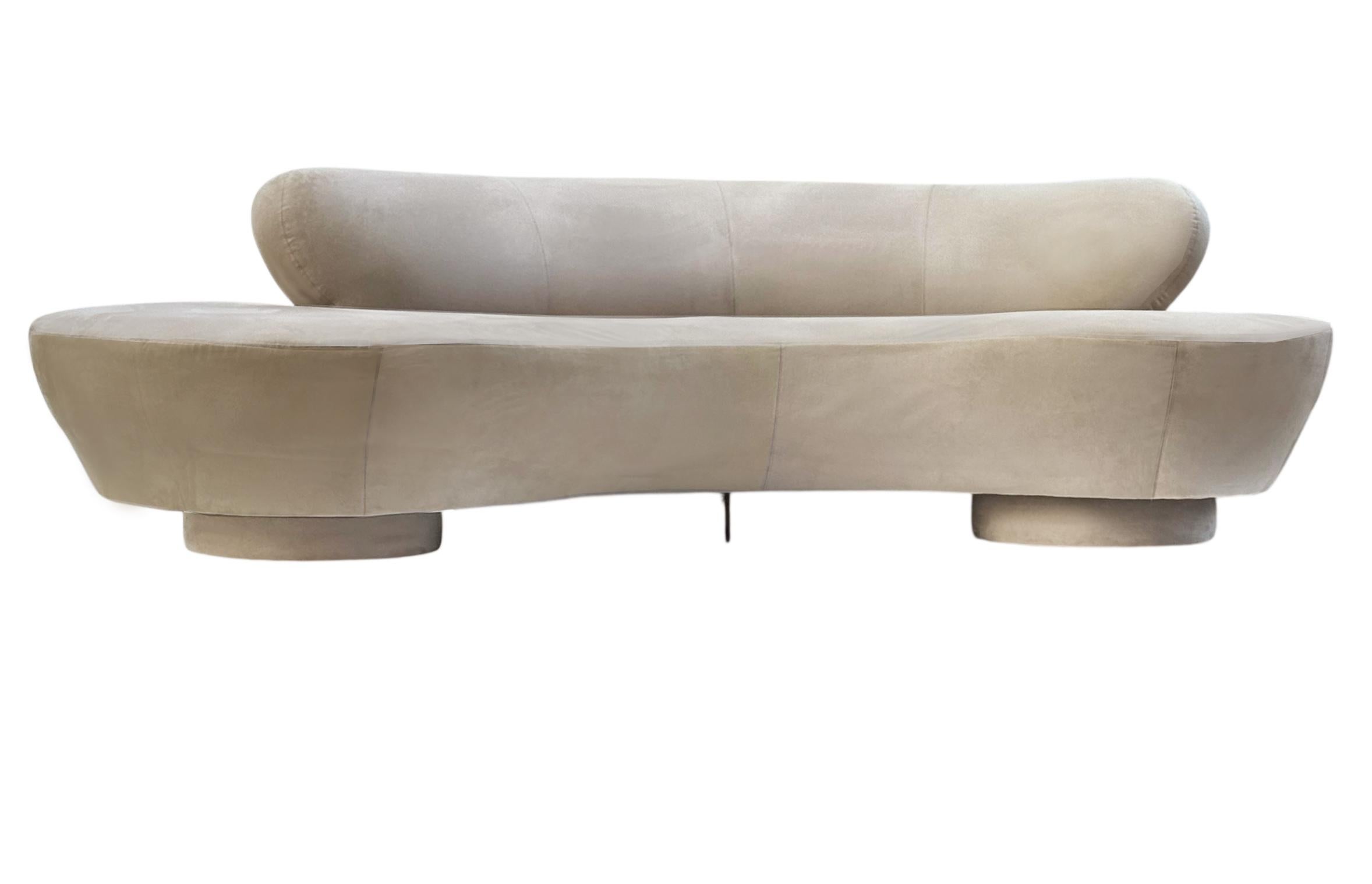 Sofá Serpentina Curvo Vintage de Vladimir Kagan para Directional c. Años 80 Estadounidense en venta