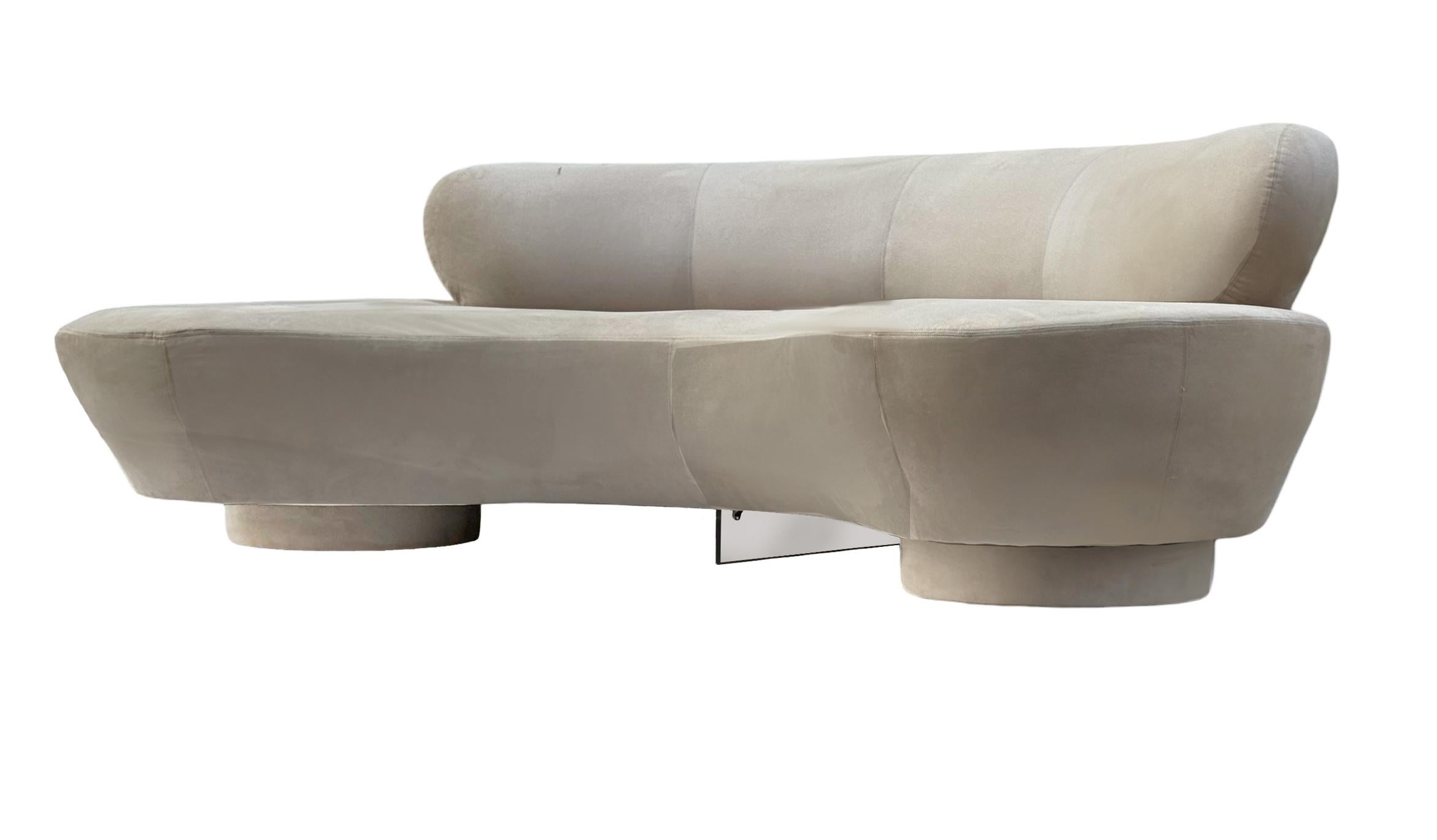 Sofá Serpentina Curvo Vintage de Vladimir Kagan para Directional c. Años 80 finales del siglo XX en venta