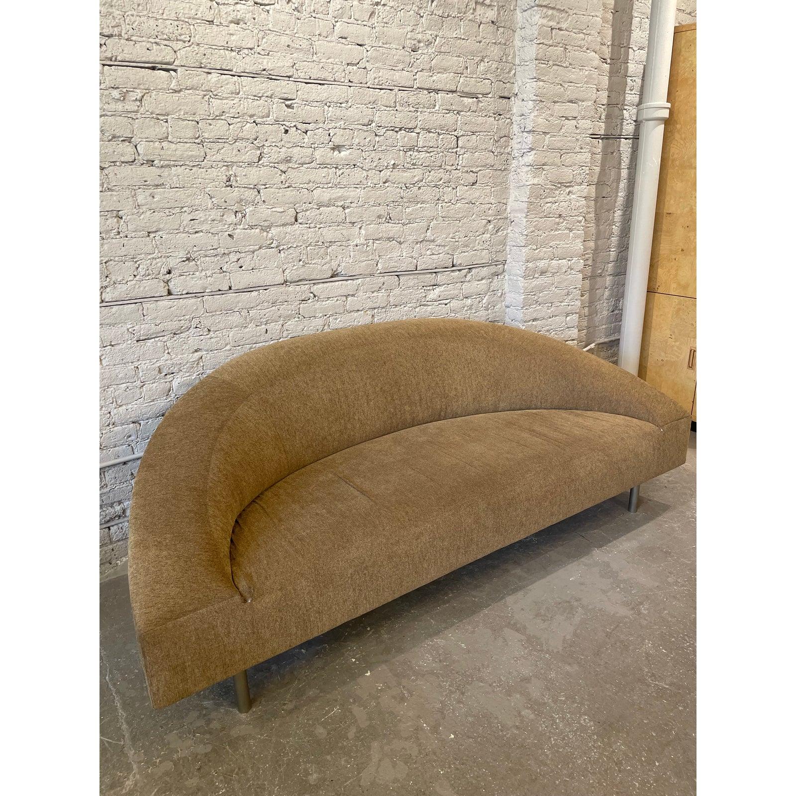 Vintage Curved Sofa For Sale 2