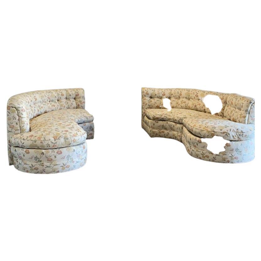 Vintage Curved Sofa / Sectional