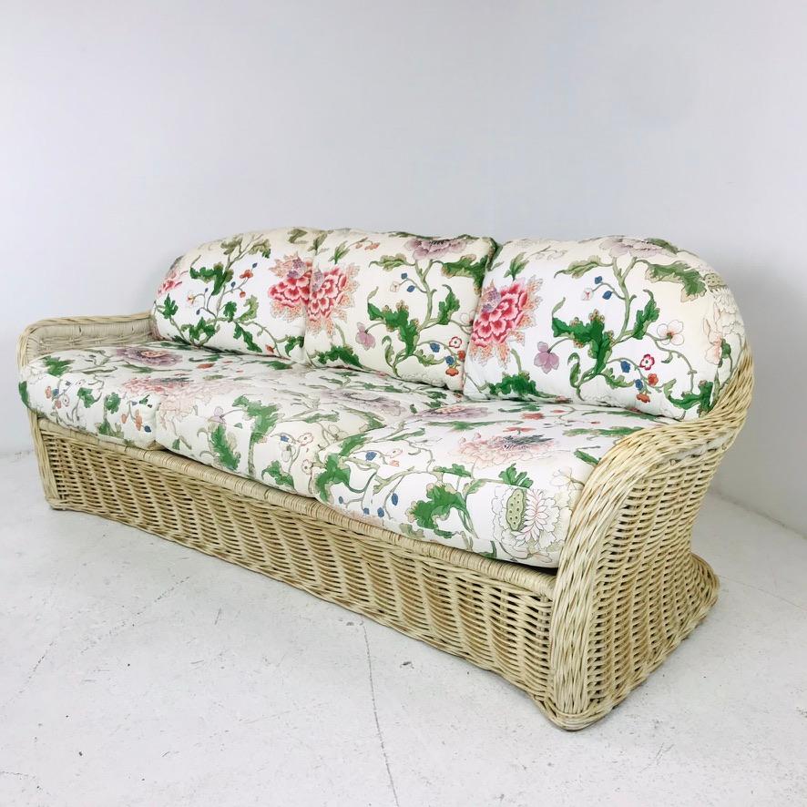 vintage wicker couch