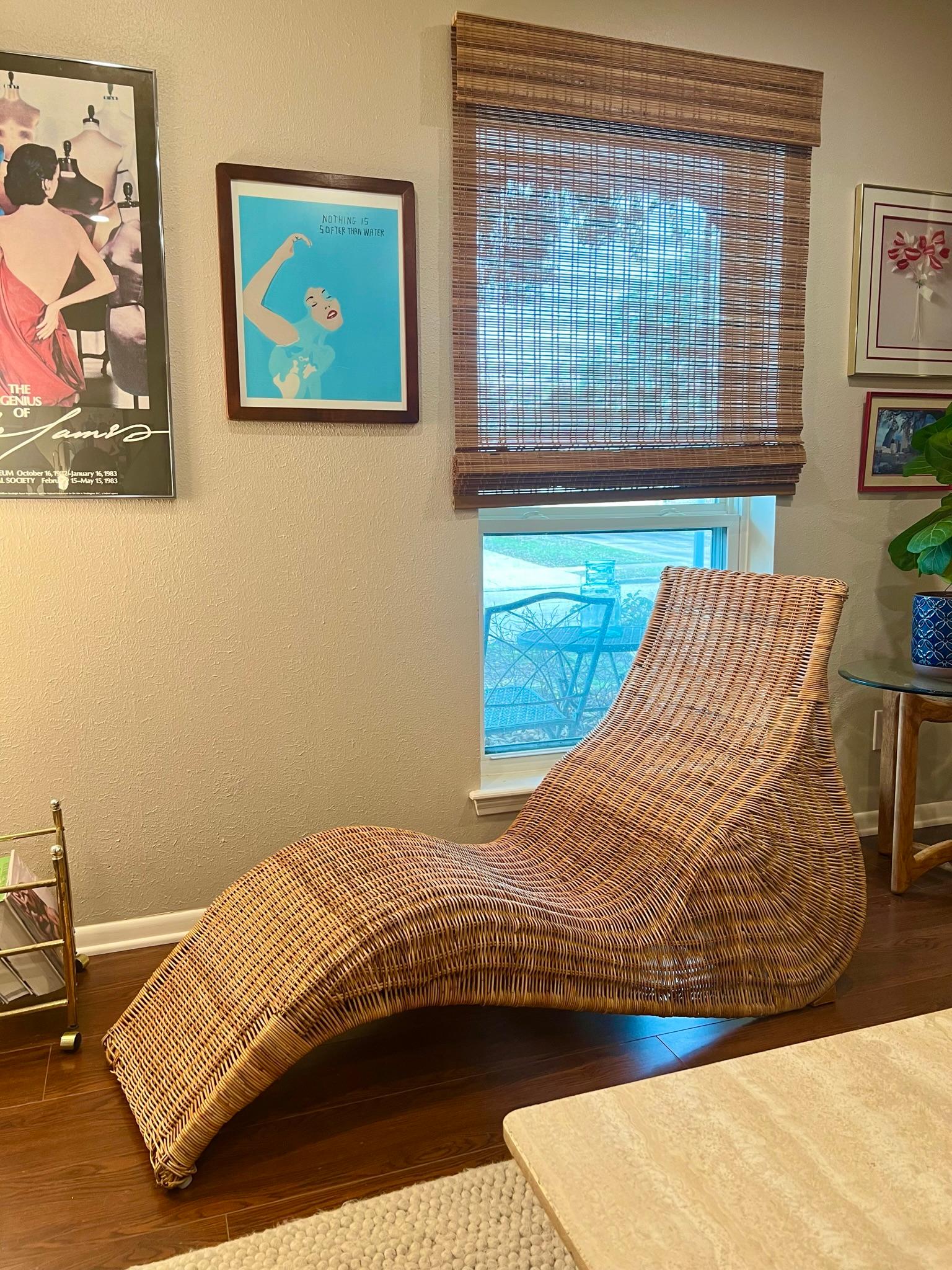 Late 20th Century Vintage Curvy Karlskrona Wicker Chairs Lounge for Ikea, circa 1990s