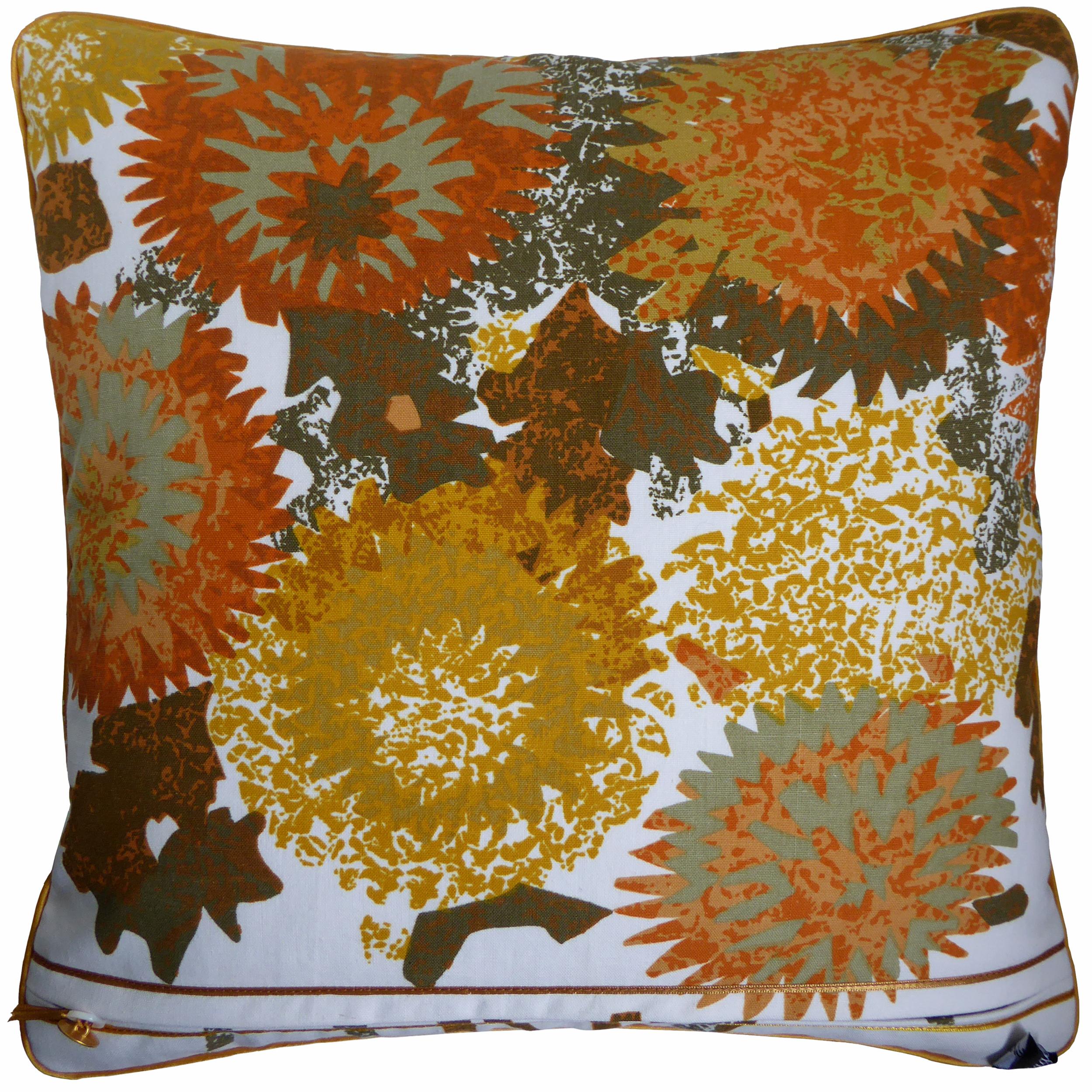 'Miranda'
circa 1960
British made luxury cushion created by using original vintage furnishing fabric by
Wardle & Co, a family company that dates back to the late 1800s and was responsible for printing techniques that attracted the Arts & Crafts