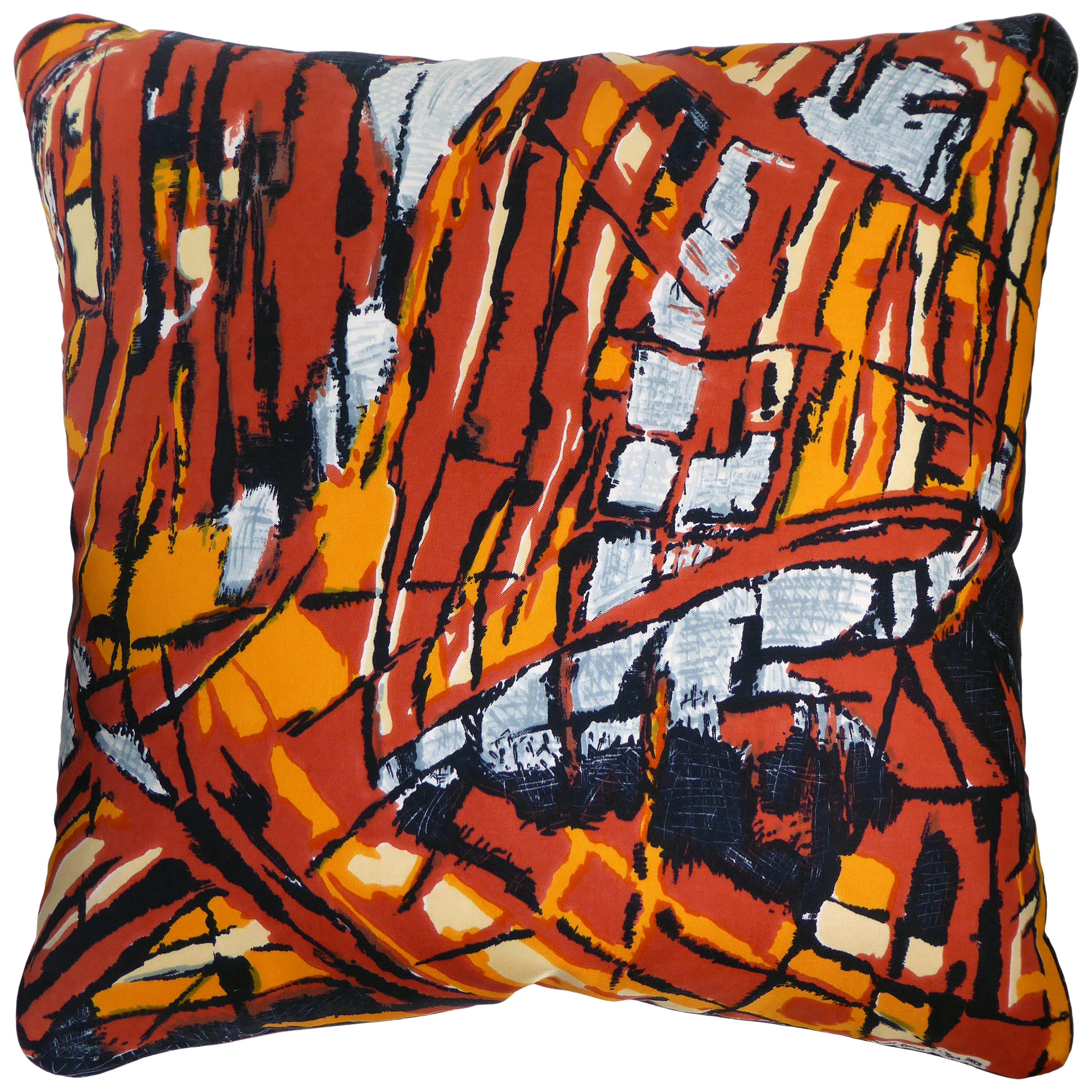 Vintage Cushions, Bespoke-Made Luxury Silk Pillow 'Modele Despose', Made in UK