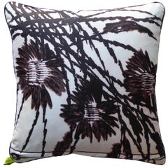 Vintage Cushions Bespoke-Made Luxury Silk Pillow 'Monochrome Fauna' Made in UK