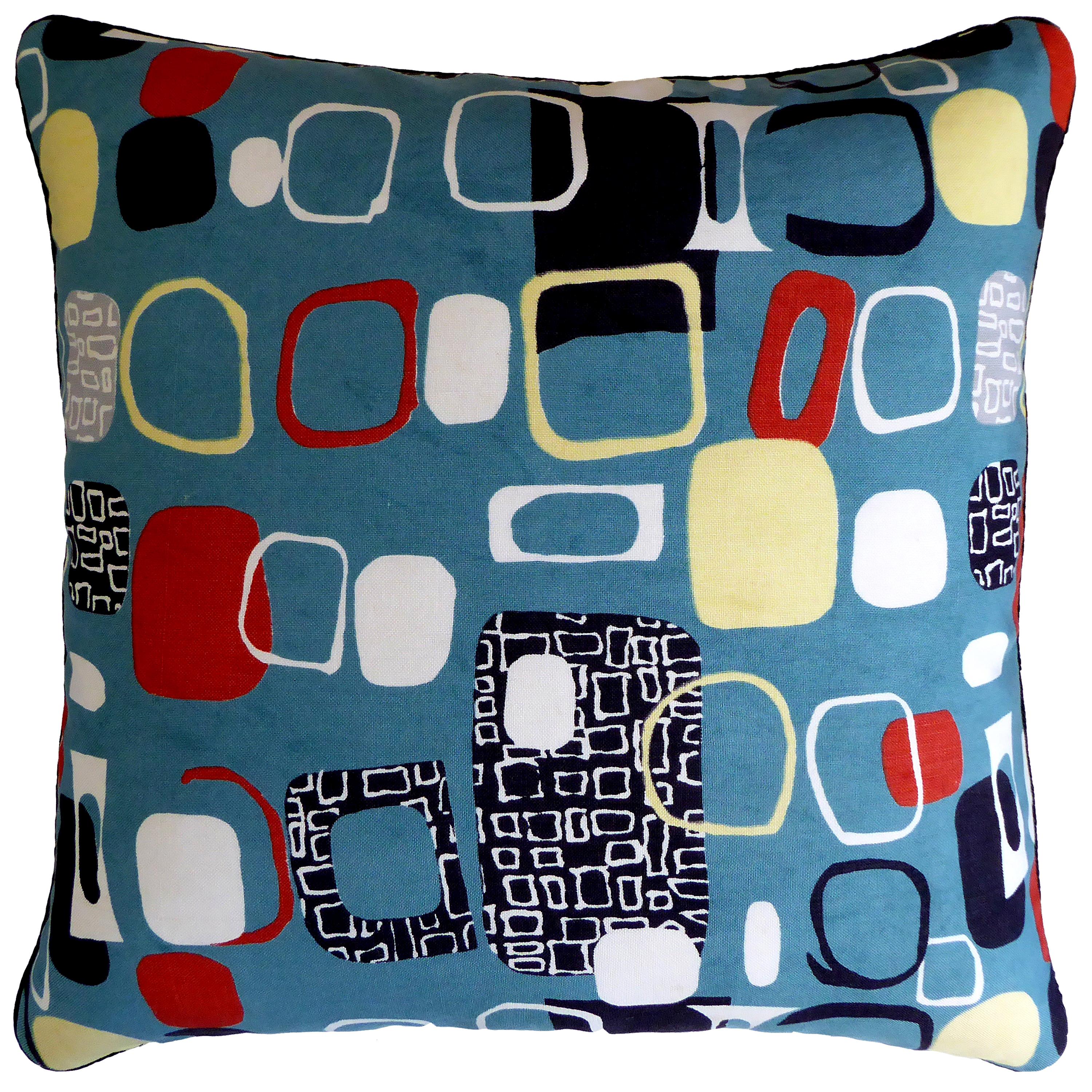 Vintage Cushions Bespoke Pillow 'Pebbles' Fabric by Designer Jacqueline Groag