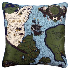 Retro Cushions, British Bespoke Made Silk Pillow ‘Tartaria', Made in UK