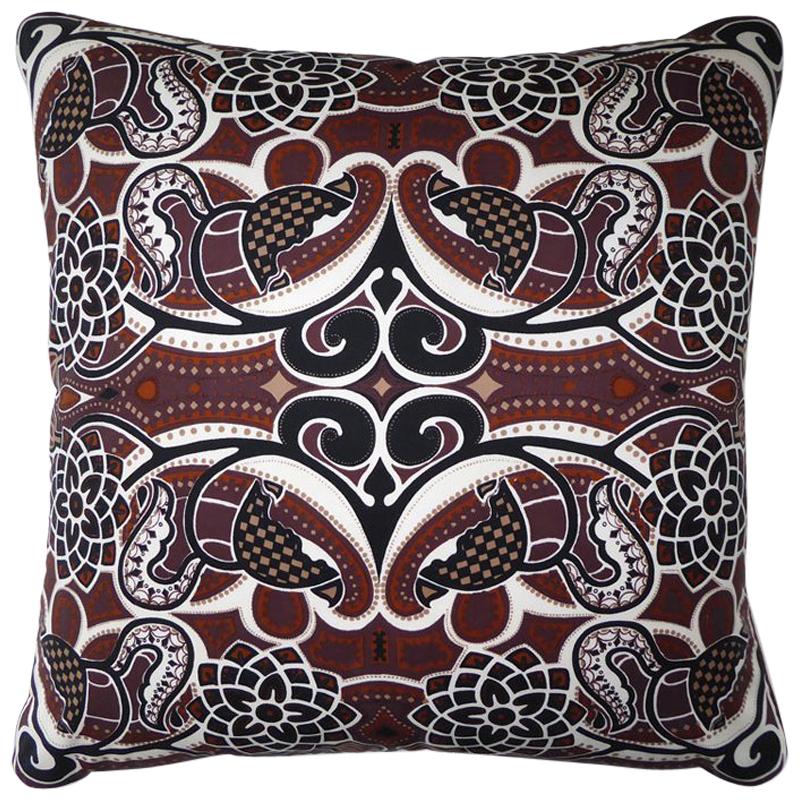 Vintage Cushions "Cormorant Strike" Bespoke luxury silk pillow - Made in London