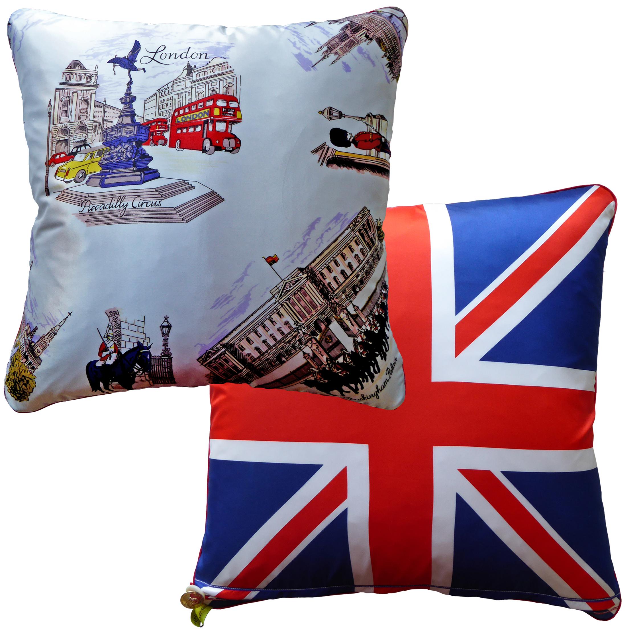 Organic Modern 'Vintage Cushions' Luxury Bespoke Luxury Pillow ‘Piccadilly Circus', Made in UK