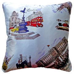 'Vintage Cushions' Luxury Bespoke Luxury Pillow ‘Piccadilly Circus', Made in UK