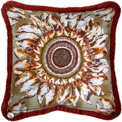 ‘Vintage Cushions’ Luxury Bespoke-made Pillow ‘Ferrara Sunflower' Made in London