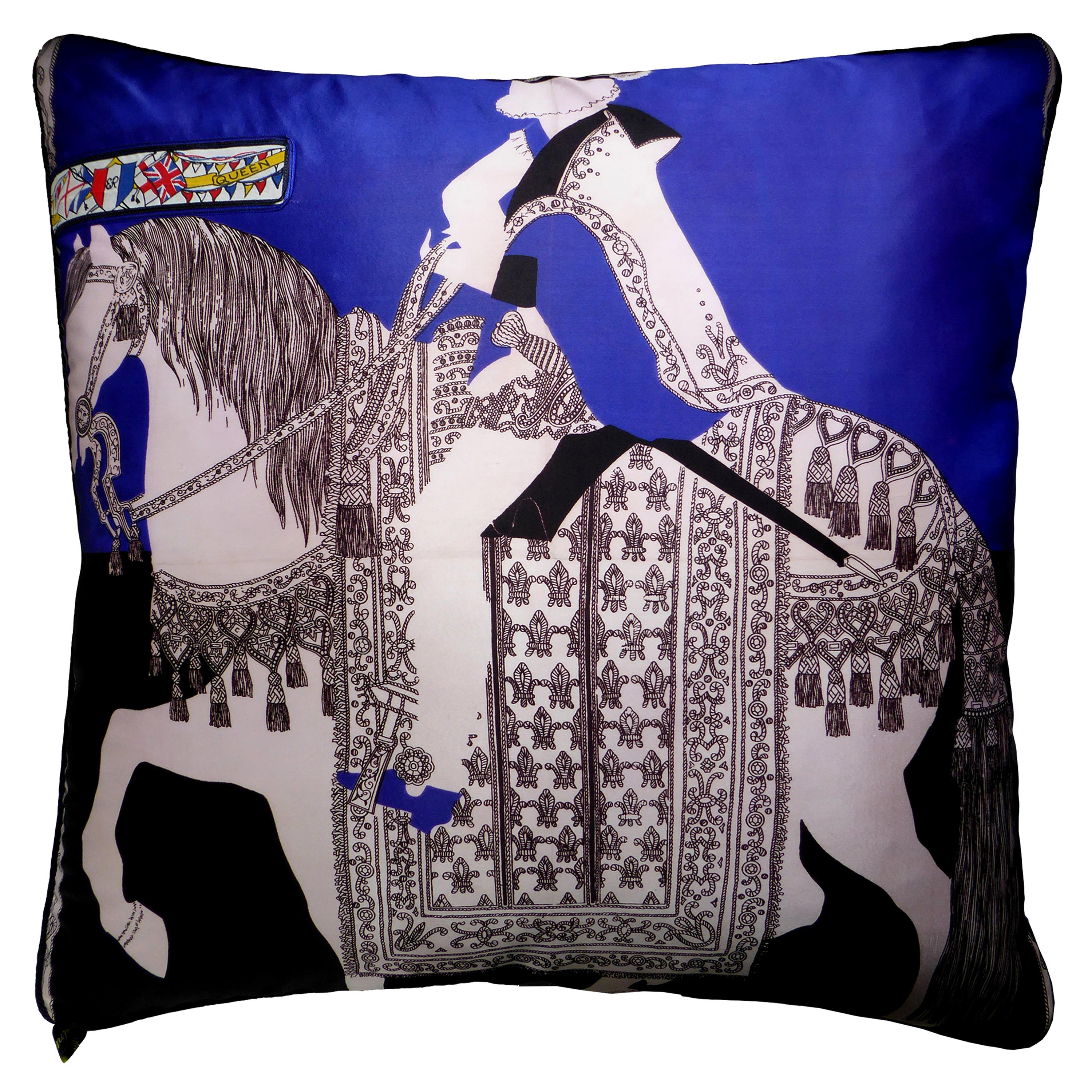 'Vintage Cushions', Luxury Bespoke-Made Pillow 'Medieval Pageant' British Made