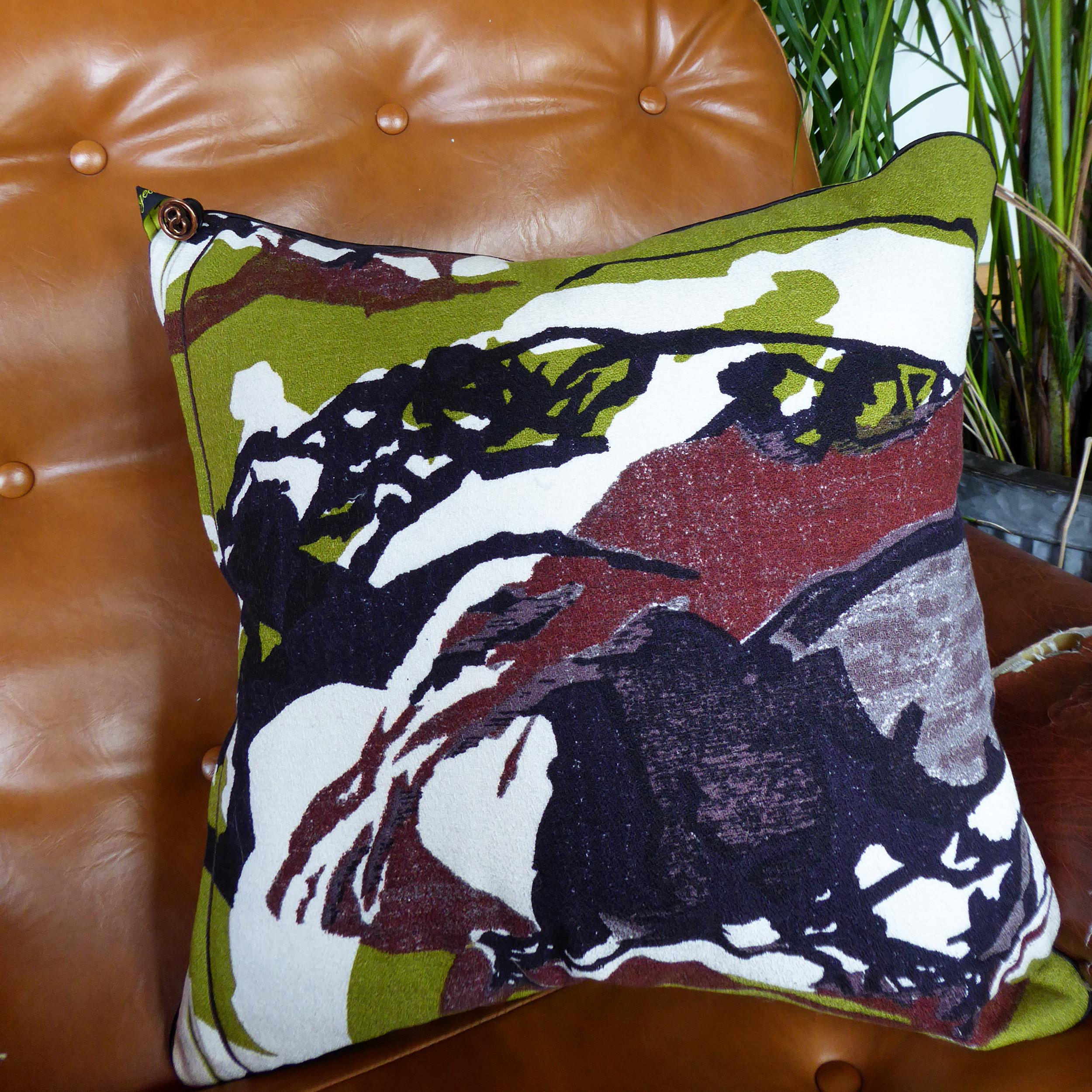 Mid-Century Modern Vintage Cushions, Luxury Bespoke-Made Pillow ‘Midcentury', Made in London