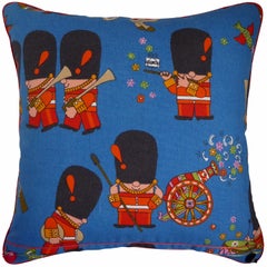 'Vintage Cushions' Luxury Bespoke-Made Pillow 'Toy Soldiers', Made in London