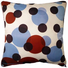 'Vintage Cushions' Luxury Bespoke-Made Silk Pillow 'Mickey Mouse' Made in London