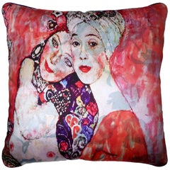 Vintage Cushions, Luxury Bespoke Made Silk Pillow, The Friends, Made in London