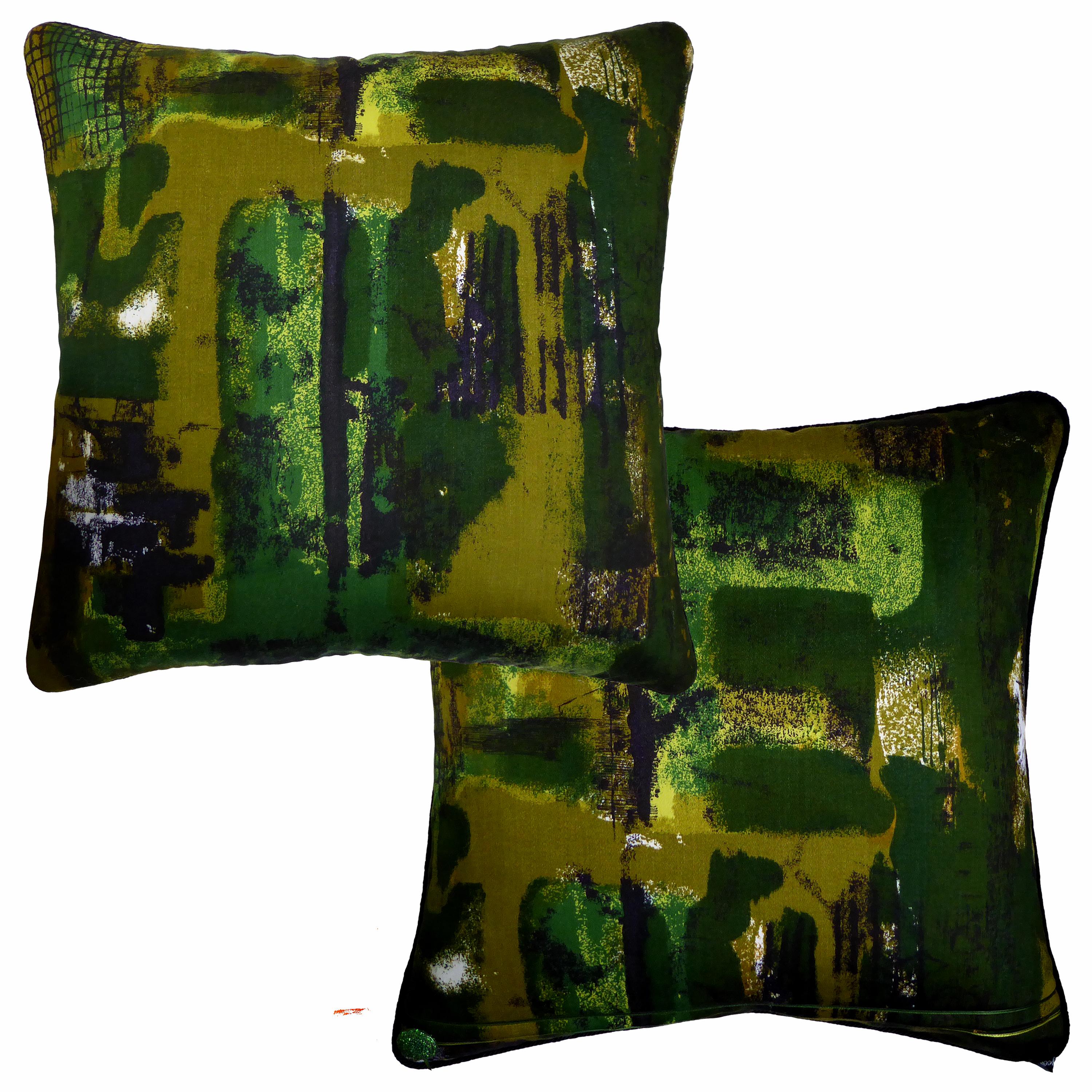 Hand-Crafted 'Vintage Cushions' Luxury Bespoke Midcentury Pillow 'Rhapsody' Made in London