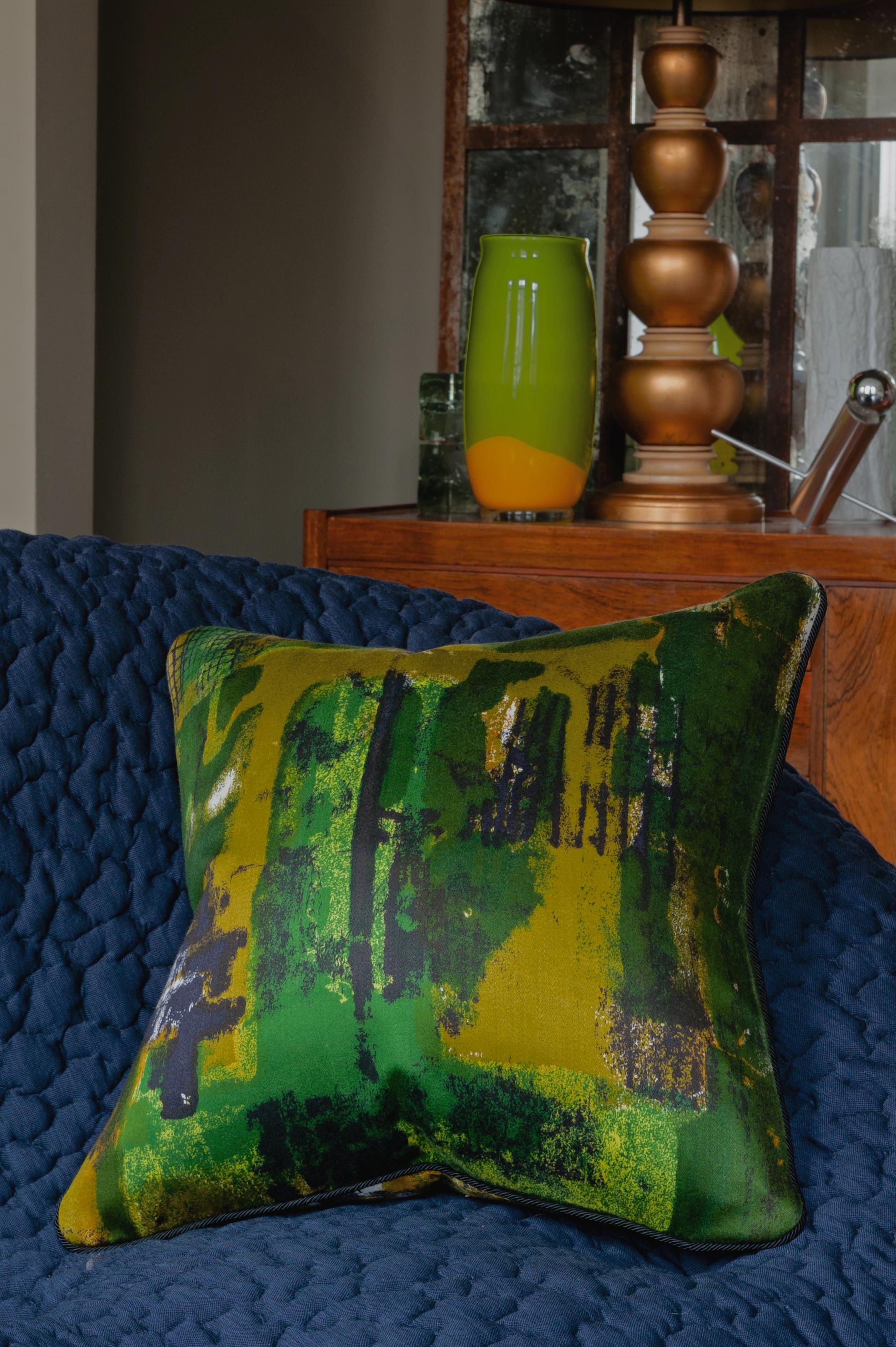 Hand-Crafted 'Vintage Cushions' Luxury Bespoke Mid-century Pillow 'Rhapsody', - Made in UK